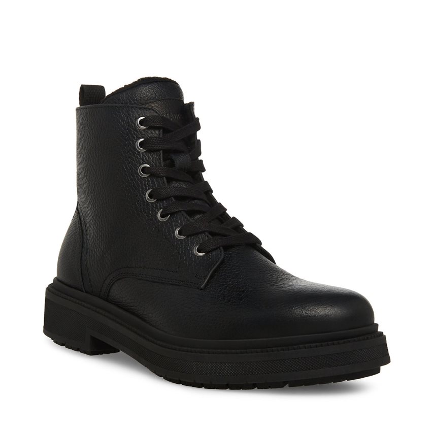 Botines Steve Madden Denalii Cuero Hombre Negras | ES ETS462